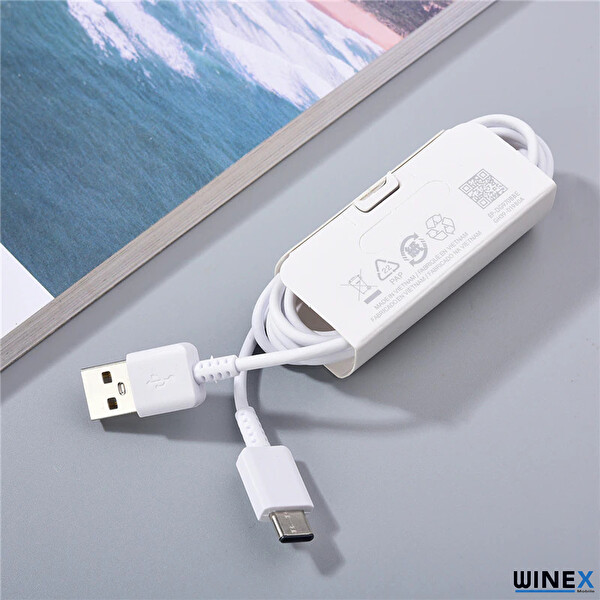 Winex DG970BBE USB-A To Type-C Beyaz Data ve Şarj Kablosu