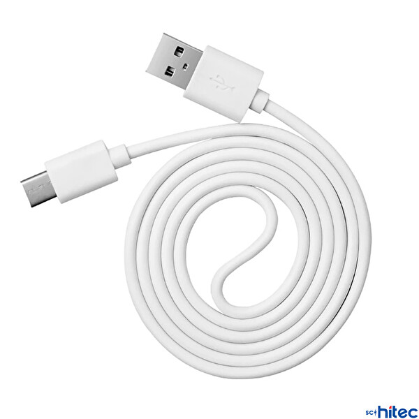 ScHitec X73 USBA To Type-C 2 M Beyaz Data ve Hızlı Şarj Kablosu