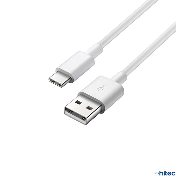 ScHitec X73 USBA To Type-C 2 M Beyaz Data ve Hızlı Şarj Kablosu