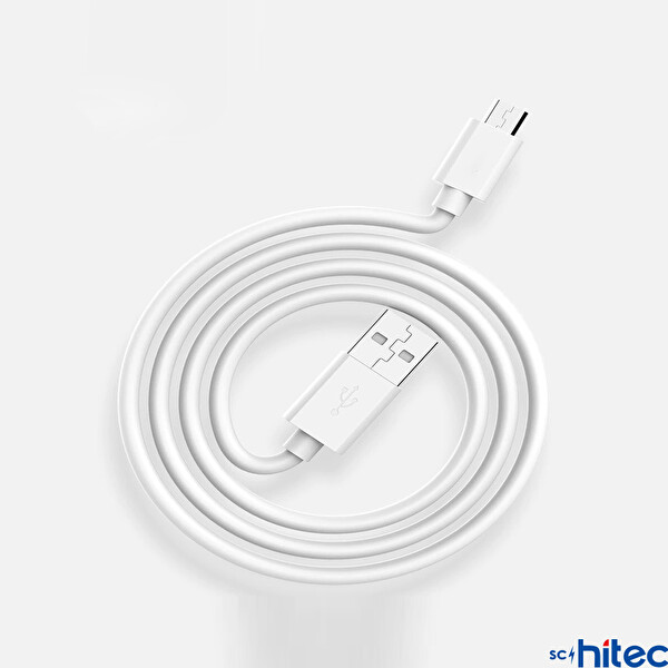ScHitec X72 USBA To Micro 2 M Beyaz Data ve Hızlı Şarj Kablosu