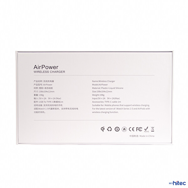 ScHitec Air Power 3'ü 1 Arada Kablosuz Telefon Saat Airpods Uyumlu Şarj İstasyonu