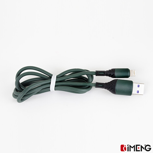 İMENG ML60 6A 100W USB A To Lightning Yeşil Data Ve Hızlı Şarj Kablosu