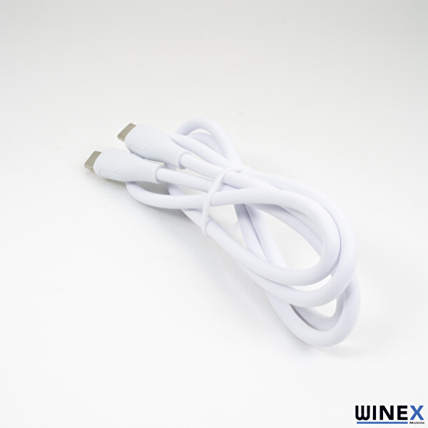 Winex CA120 PD20W 3A Type-C To Type-C Beyaz Data Ve Hızlı Şarj Kablosu