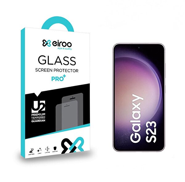 Eiroo Eiroo Samsung Galaxy S23 Tempered Glass Cam Ekran Koruyucu