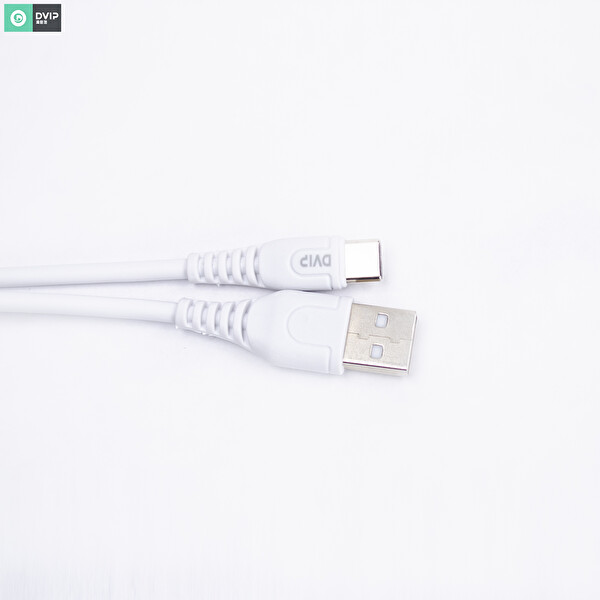 Dvip S01C 6A 67W USB A To Type-C 1 Metre Beyaz Data Ve Hızlı Şarj Kablosu