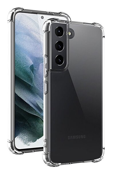 Dafoni Hummer Samsung Galaxy S22 Plus 5G Süper Koruma Silikon Kenarlı Şeffaf Kılıf