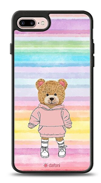Dafoni Art iPhone 7 Plus / 8 Plus Chic Teddy Bear Kılıf