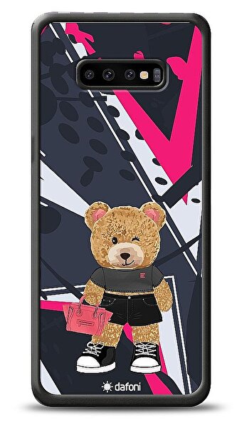 Dafoni Art Samsung Galaxy S10 Plus Rock And Roll Teddy Bear Kılıf
