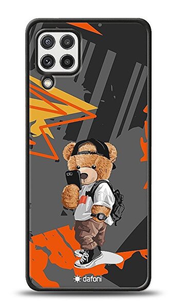 Dafoni Art Samsung Galaxy M22 Cool Teddy Bear Kılıf OH7739