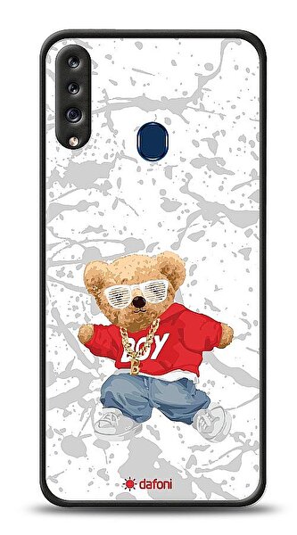 Dafoni  Art Samsung Galaxy A20S Boy Bear Kılıf