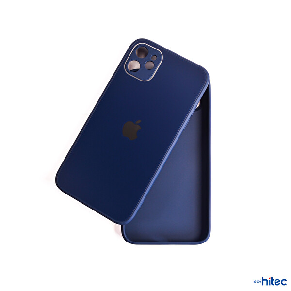 ScHitec Deluxe iPhone 12 Mat Lacivert Kılıf