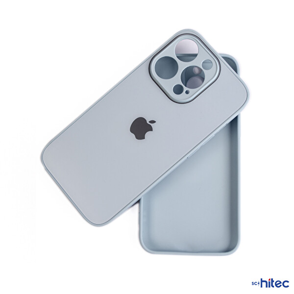 ScHitec Deluxe iPhone 12 Pro Max Mat Buz Mavisi Kılıf