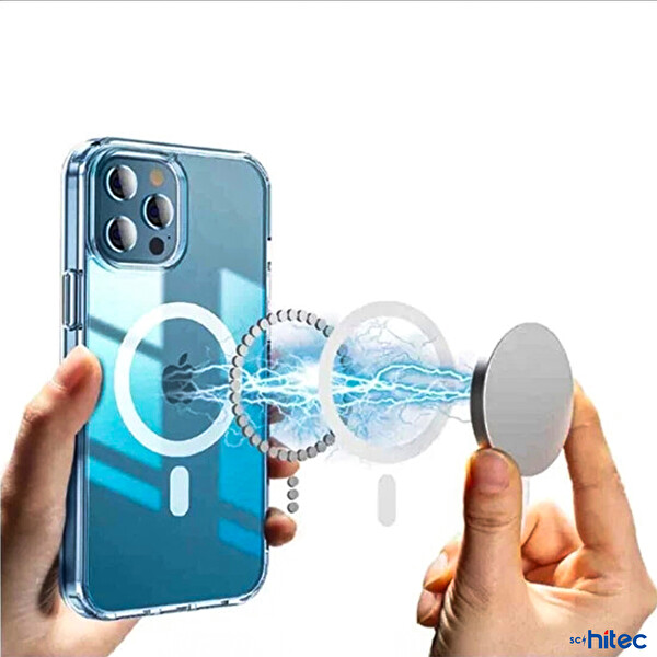 ScHitec iPhone 13 Pro Max Magsafe Özellikli Şeffaf Kılıf