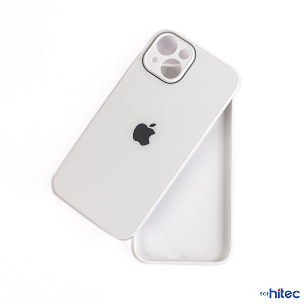 ScHitec Deluxe iPhone 14 Mat Beyaz Kılıf 3