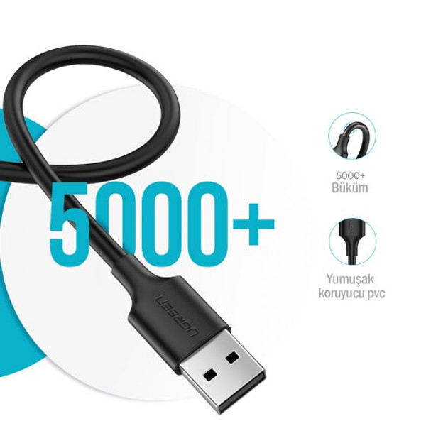 Ugreen Micro USB 1.5 M Beyaz Şarj ve Data Kablosu