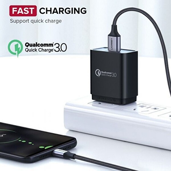 Ugreen Premium Micro USB 1 M Silver Şarj ve Data Kablosu