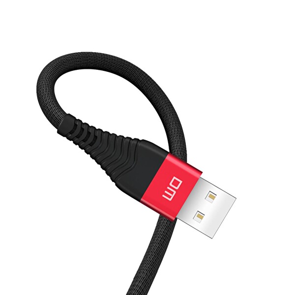 DM SL003 USB To Type-C 3A 1.2 Metre Siyah Hızlı Şarj ve Data Kablosu