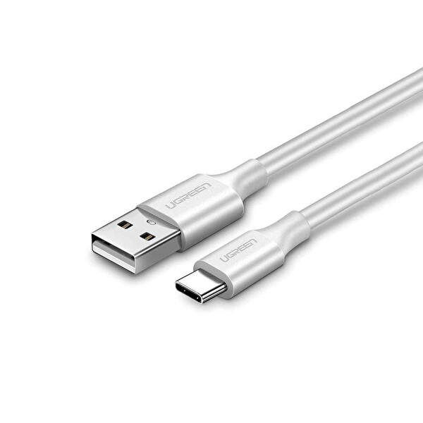 Ugreen USB Type C 1 Metre Beyaz Şarj ve Data Kablosu