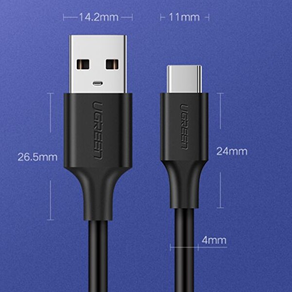 Ugreen USB Type C 1 Metre Beyaz Şarj ve Data Kablosu 4