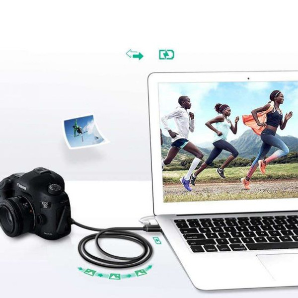 Ugreen Mini USB To USB 2 Metre Data ve Şarj Kablosu