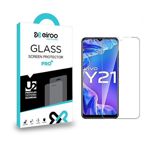 Eiroo Vivo Y21 Tempered Glass Cam Ekran Koruyucu