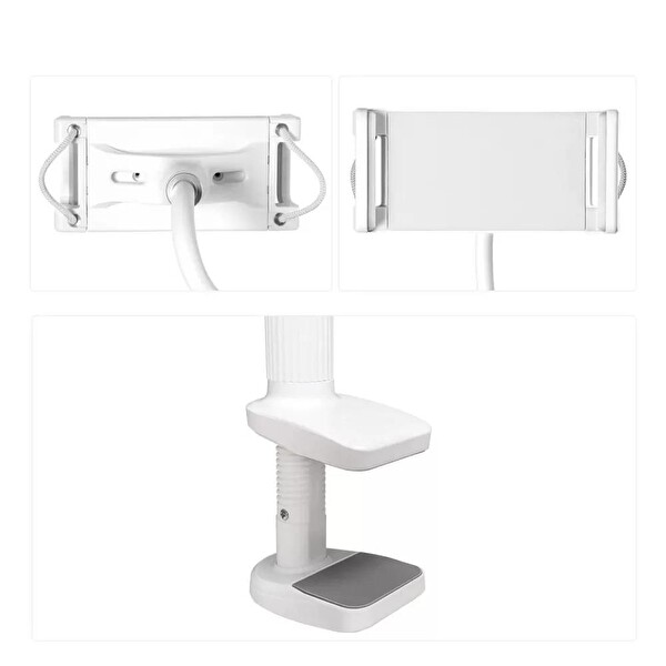 Bix Saiji Datura IS 100 CM Akrobat Flexible Ayarlanabilir Beyaz Telefon Tablet Tutucu