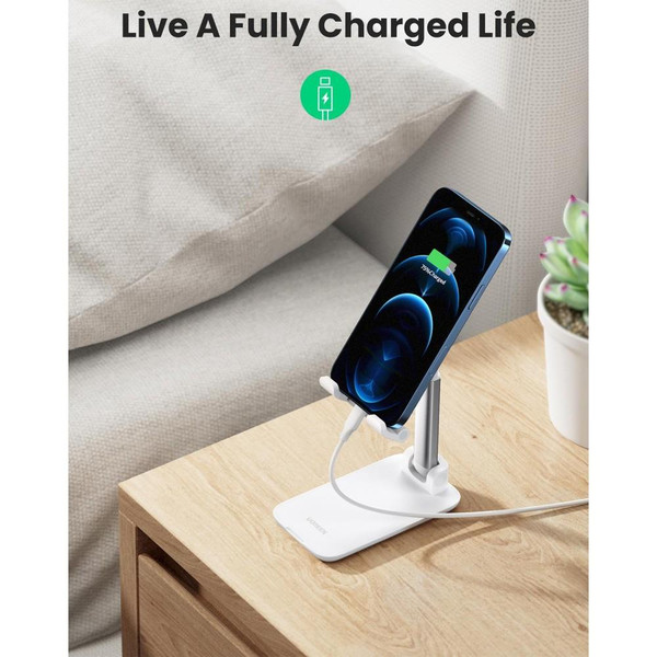 Ugreen 20434 Katlanabilir Çok Açılı Yükseklik Ayarlı Beyaz Telefon Standı