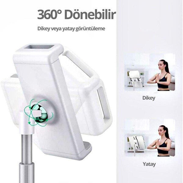 Ugreen Yükseklik ve Açı Ayarlı Masaüstü Beyaz Telefon ve Tablet Tutucu Stand