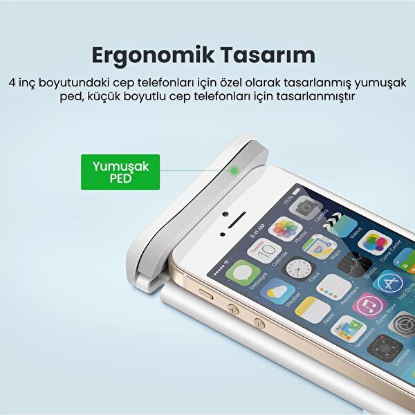 Ugreen Flexible 90 CM Esnek Siyah Yatak ve Masa Telefon Tutucu