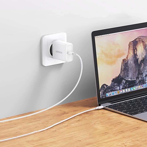 Ugreen Type-C 100W 5A PD 1 M Beyaz Hızlı Şarj ve Data Kablosu