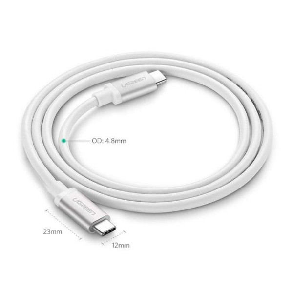 Ugreen Type-C 1.5 M Beyaz Hızlı Şarj ve Data Kablosu
