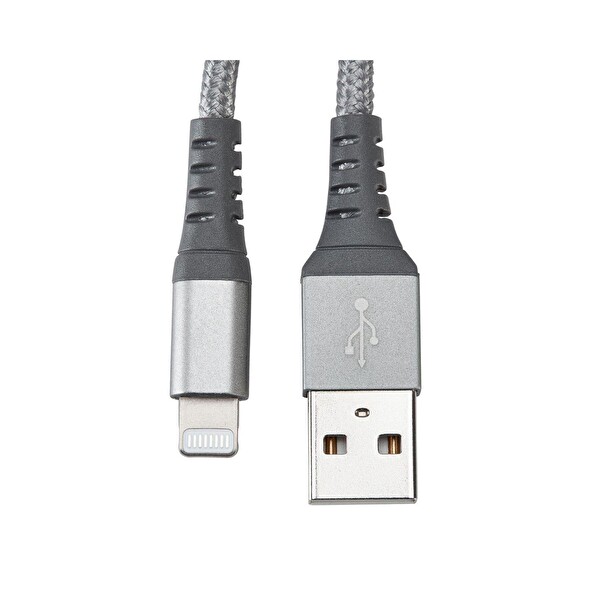 Omars MFI Lightning iPhone 1 M Gri Hızlı Şarj ve Data Kablosu