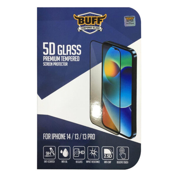 Buff Buff iPhone 14/13/13 Pro 5D Glass Ekran Koruyucu