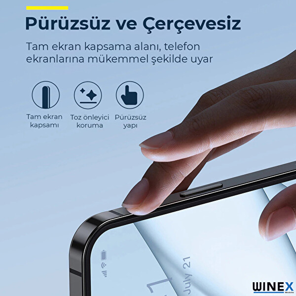 Winex Samsung Galaxy Z Flip 5 Ön Darbe Emici HD Ekran Koruyucu Kaplama