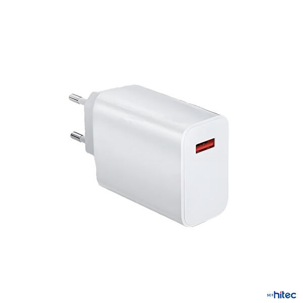 ScHitec 67W USB-A Çıkışlı 1 M 6A 120W Kablolu Turbo Fast Hızlı Beyaz Şarj Aleti Seti
