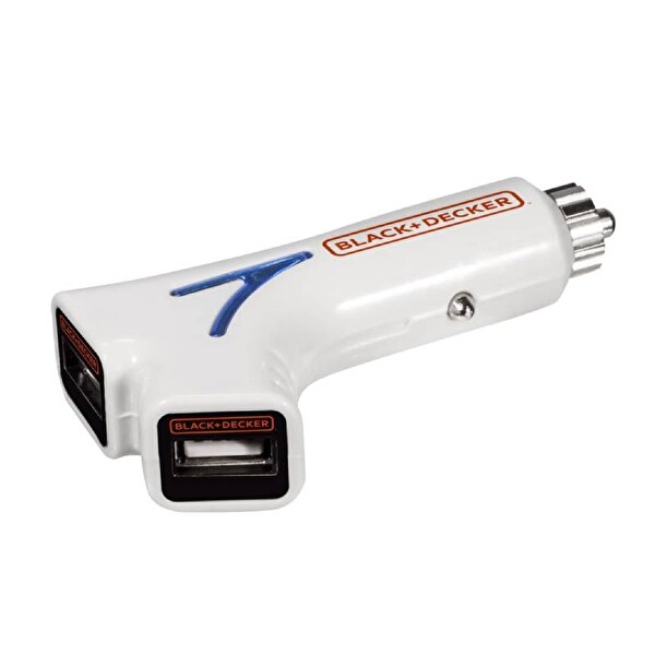 Black Decker PIUSB2BE 3.1 Amper Çift Çıkışlı USB Araç Şarj Cihazı