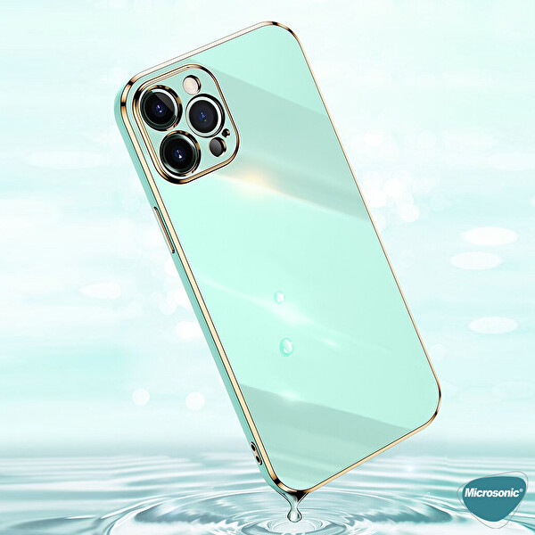 Microsonic iPhone 15 Olive Plated Lavanta Grisi Kılıf