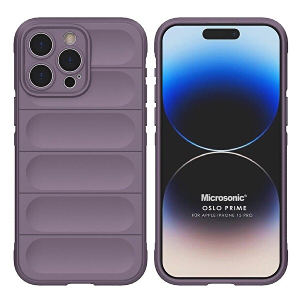 Microsonic iPhone 15 Pro Oslo Prime Lila Kılıf
