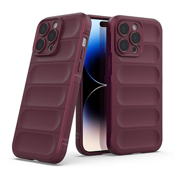 Microsonic iPhone 15 Pro Oslo Prime Bordo Kılıf