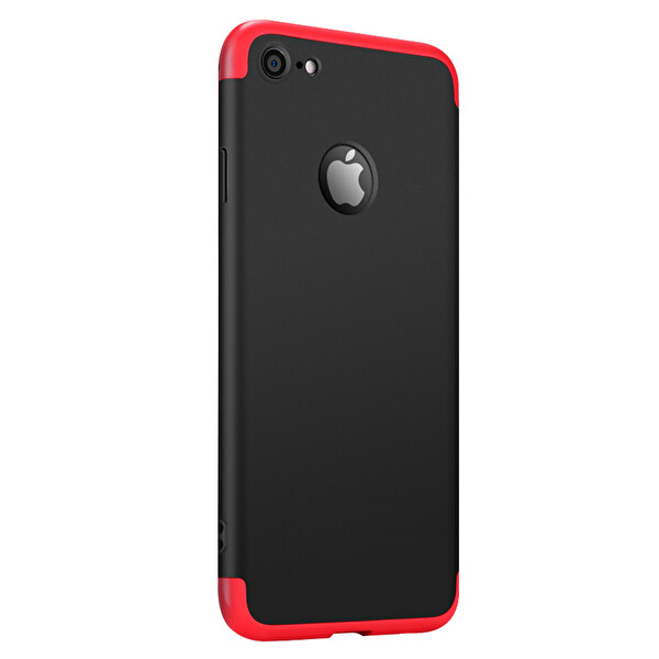 Microsonic Apple Iphone 6 Plus Kılıf Double Dip 360 Protective Siyah Kırmızı