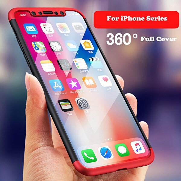 Microsonic Apple Iphone Xs Kılıf Double Dip 360 Protective Lacivert