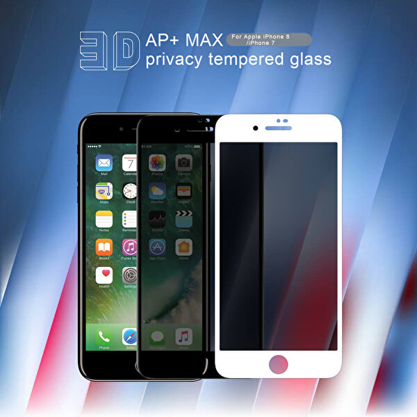 Microsonic Apple Iphone 8 Privacy 5d Gizlilik Filtreli Cam Ekran Koruyucu Beyaz