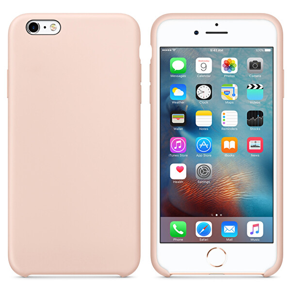 Microsonic Apple Iphone 6s Plus Kılıf Liquid Lansman Silikon Kum Pembesi