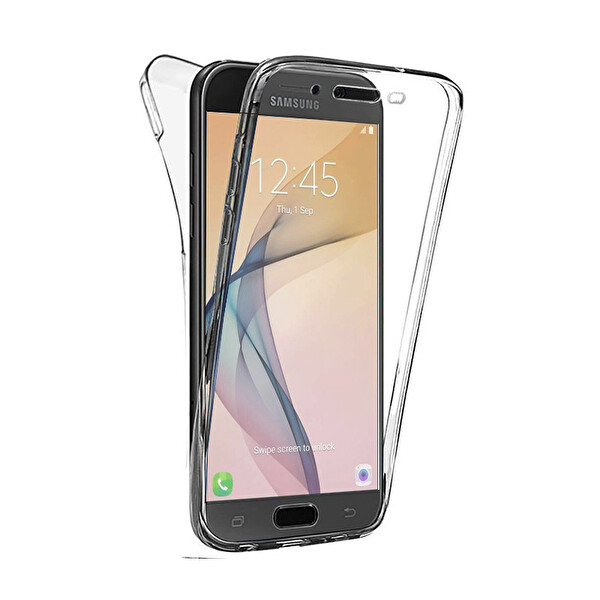 Microsonic Samsung Galaxy J5 Prime Kılıf 6 Tarafı Tam Full Koruma 360 Clear Soft Şeffaf