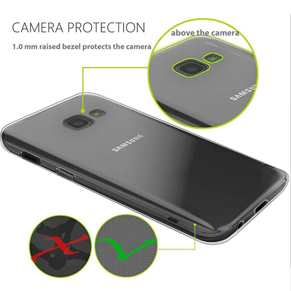 Microsonic Samsung Galaxy J5 Prime Kılıf 6 Tarafı Tam Full Koruma 360 Clear Soft Şeffaf