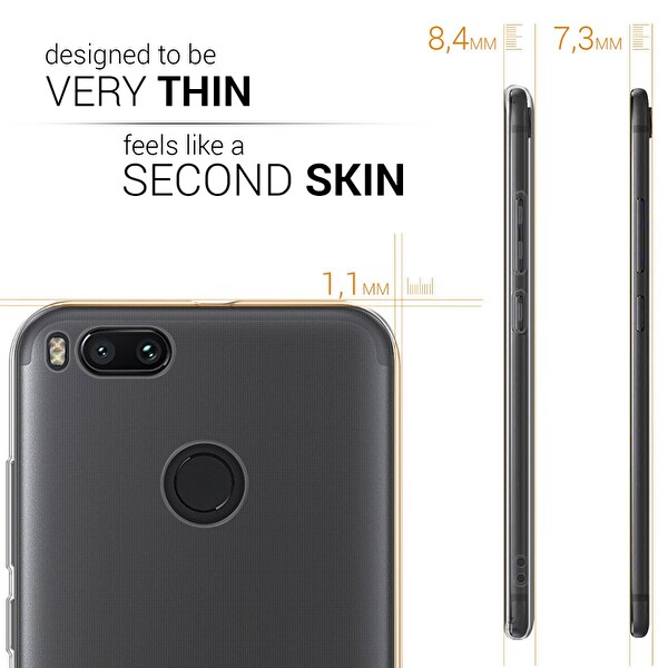 Microsonic Xiaomi Mi A1 Kılıf Transparent Soft Beyaz