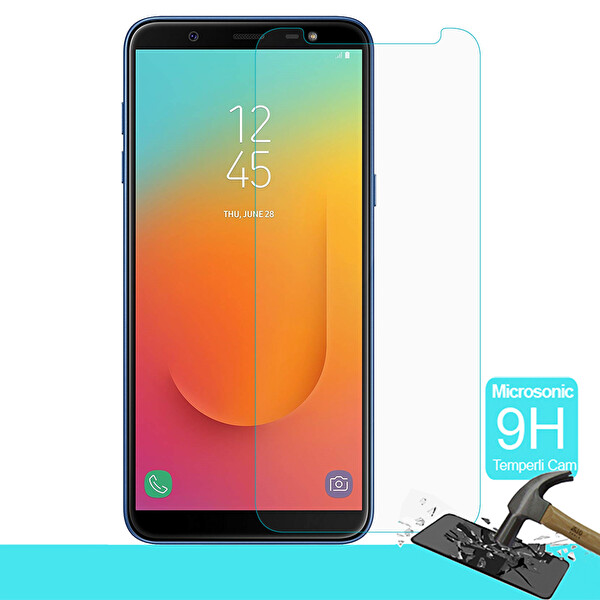 Microsonic Samsung Galaxy J8 Temperli Cam Ekran Koruyucu Kırılmaz Film
