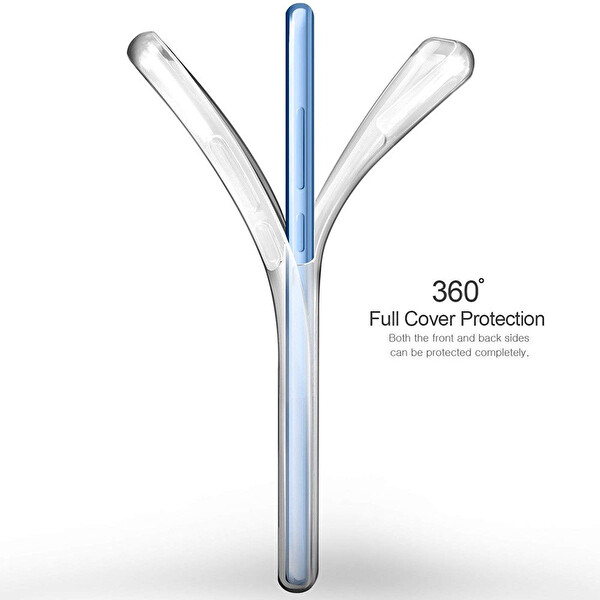 Microsonic Samsung Galaxy A6 2018 Kılıf 6 Tarafı Tam Full Koruma 360 Clear Soft Şeffaf