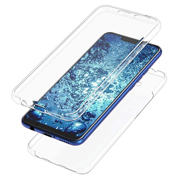 Microsonic Huawei Mate 20 Lite Kılıf 6 Tarafı Tam Full Koruma 360 Clear Soft Şeffaf