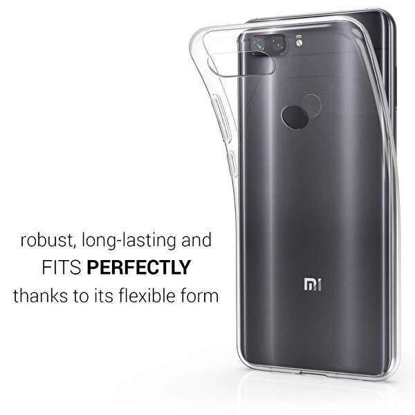 Microsonic Xiaomi Mi 8 Lite Kılıf Transparent Soft Beyaz